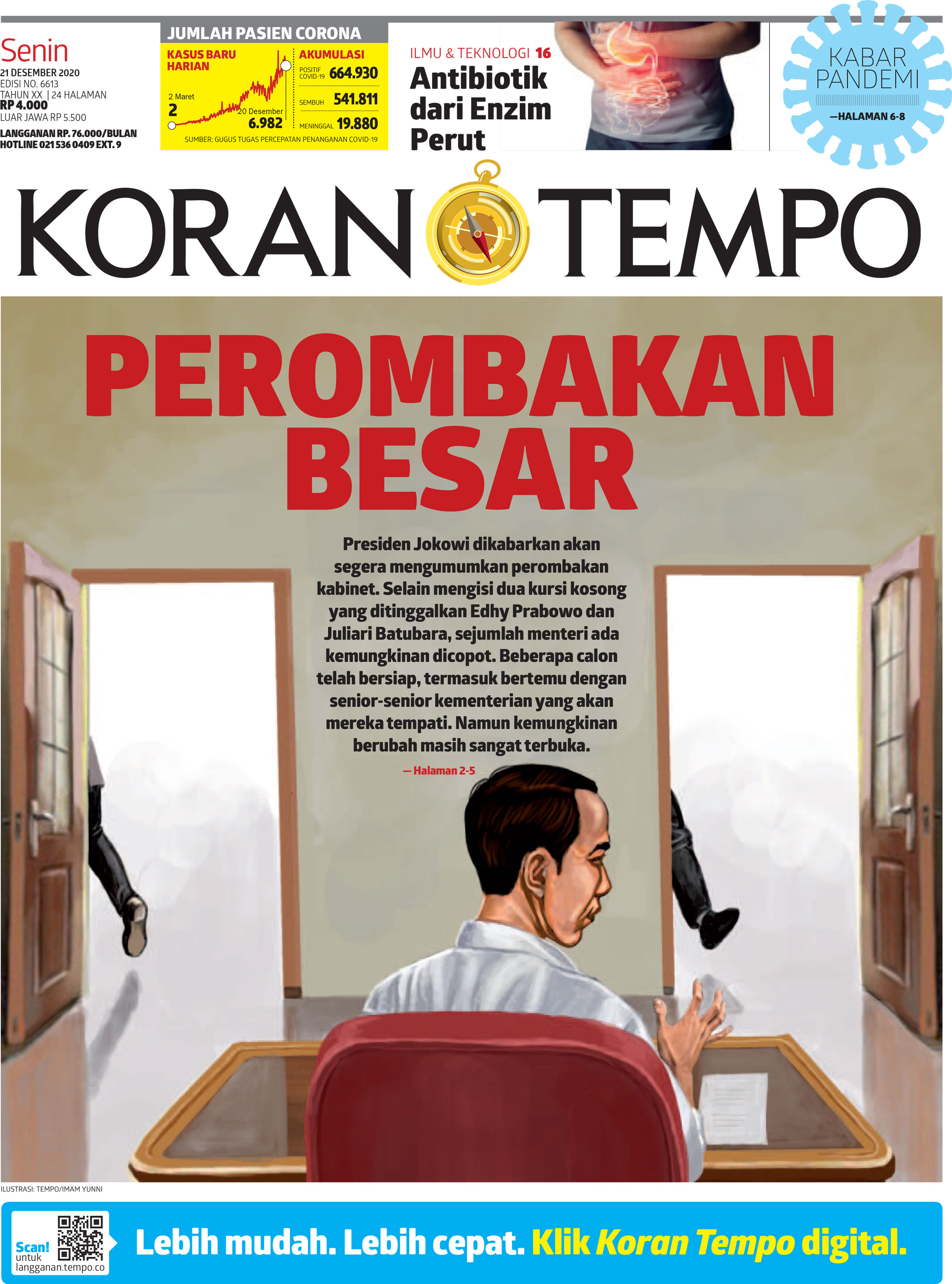 Cover Koran Tempo - Edisi 2020-12-21