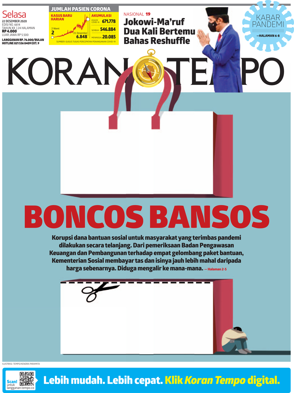 Cover Koran Tempo - Edisi 2020-12-22