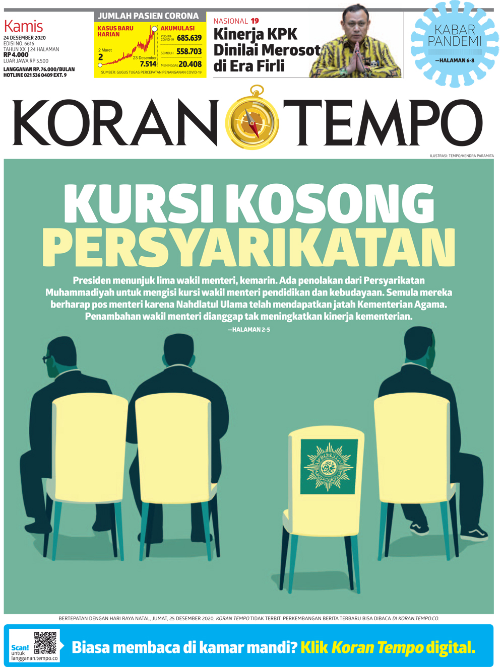 Cover Koran Tempo - Edisi 2020-12-24