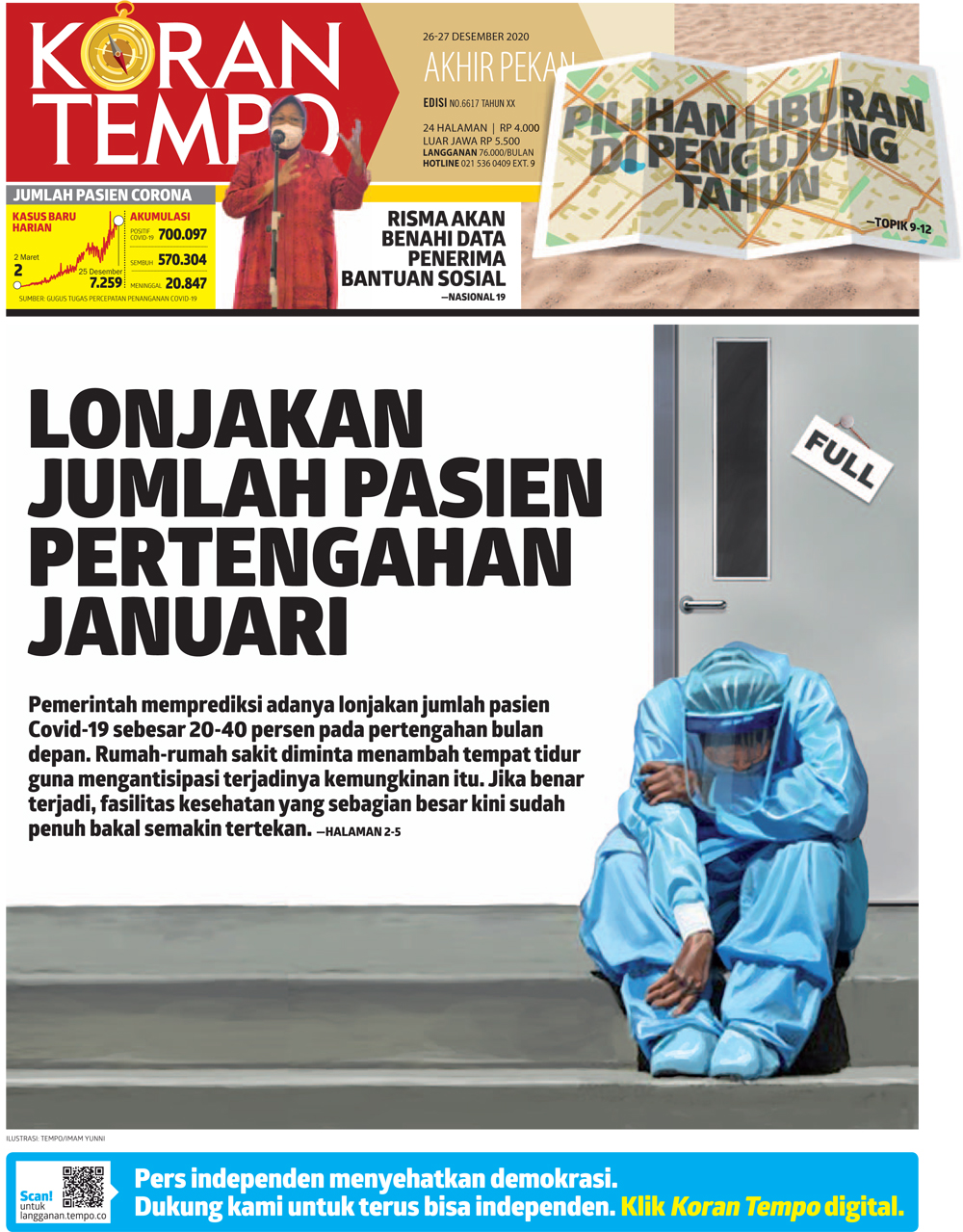 Cover Koran Tempo - Edisi 2020-12-26