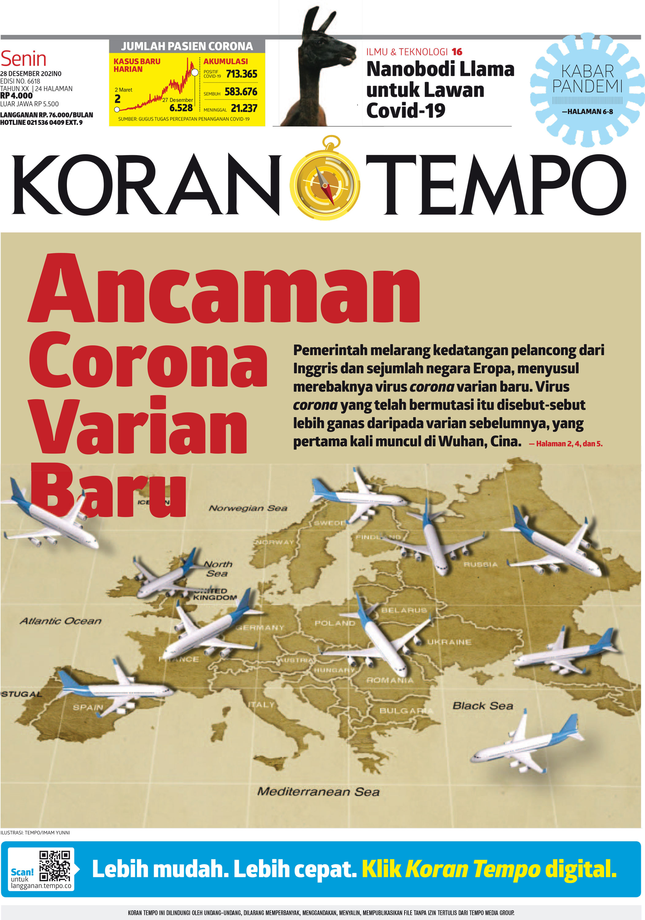 Cover Koran Tempo - Edisi 2020-12-28