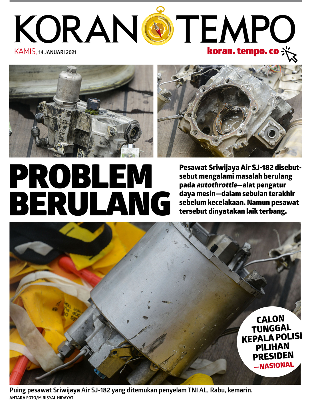 Cover Koran Tempo - Edisi 2021-01-14