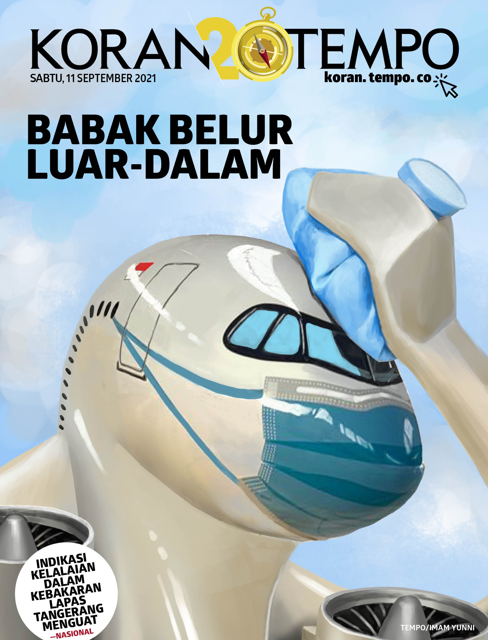 Cover Koran Tempo - Edisi 2021-09-11 - Garuda Babak Belur Luar-Dalam