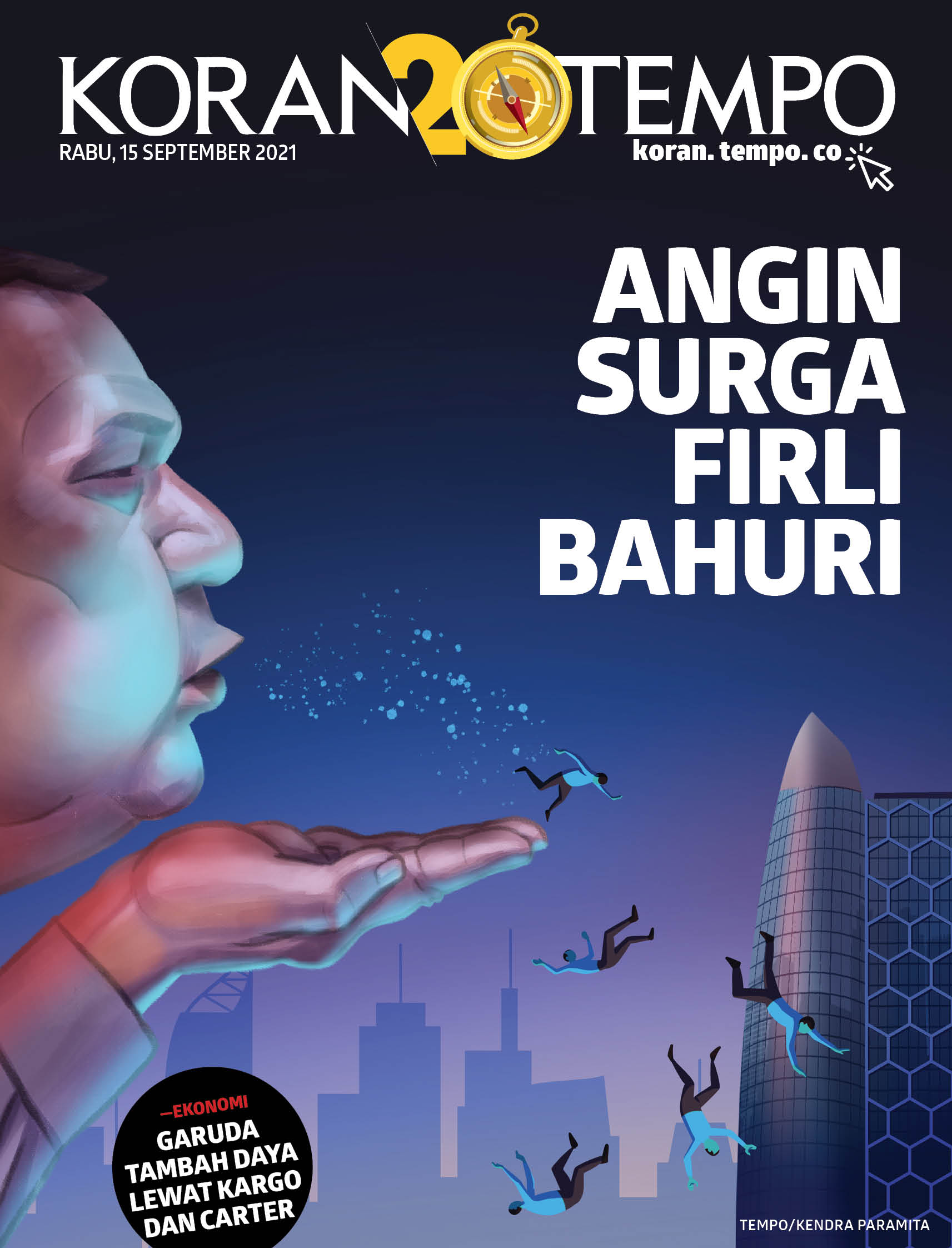 Cover Koran Tempo - Edisi 2021-09-15 - Angin Surga Firli Bahuri
