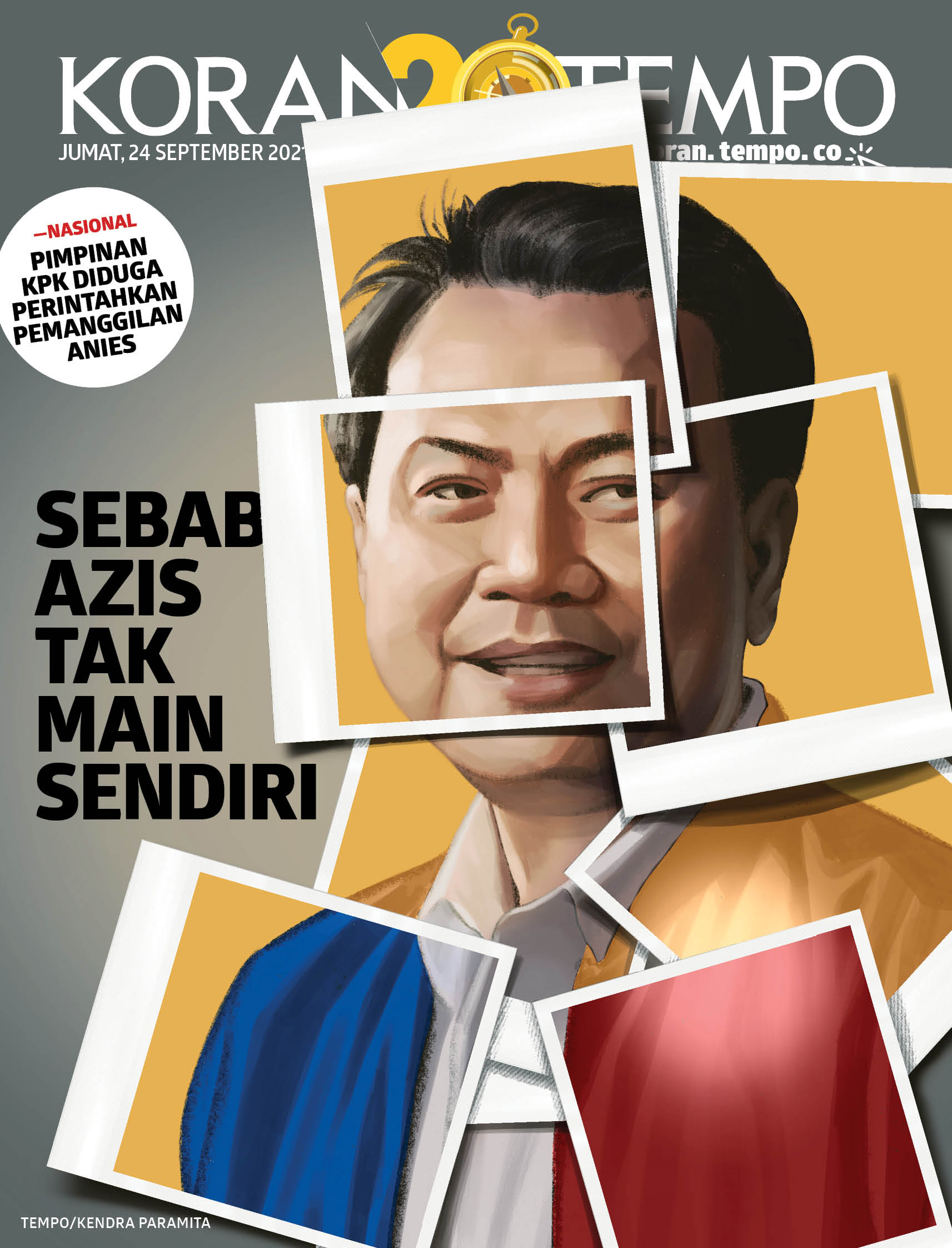 Cover Koran Tempo - Edisi 2021-09-24 - Sebab Azis Tak Main Sendiri