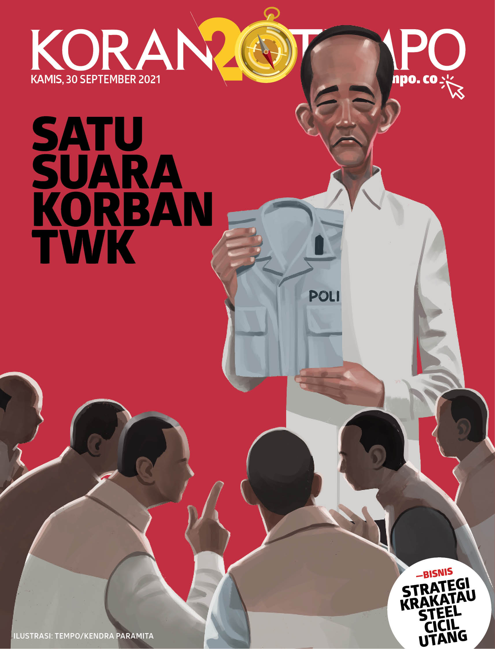 Cover Koran Tempo - Edisi 2021-09-30 -- Satu Suara Korban TWK
