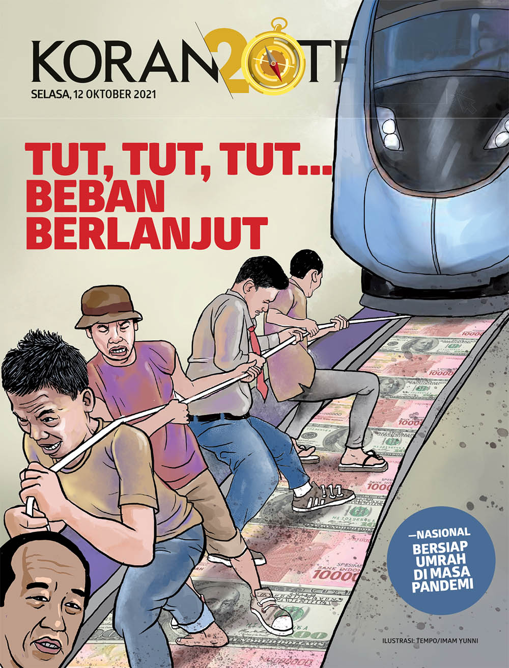 Cover Koran Tempo - Edisi 2021-10-12 -- Tut, Tut, Tut, Beban Berlanjut