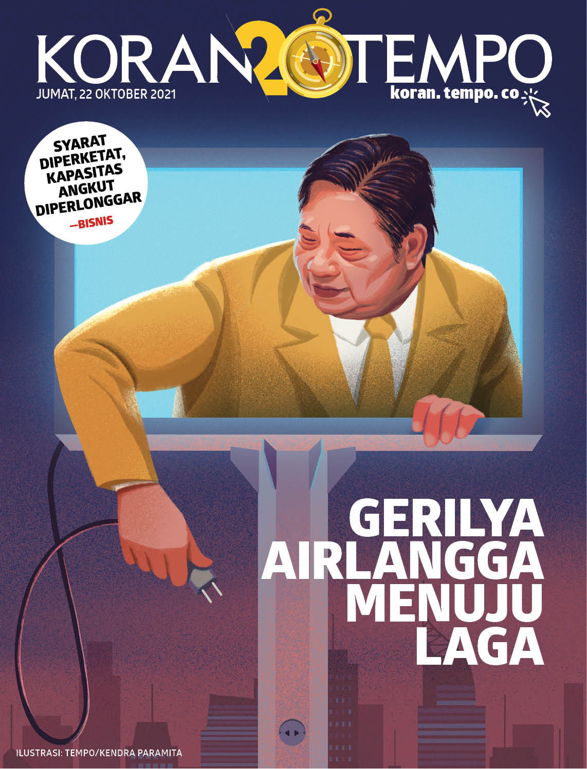 Cover Koran Tempo - Edisi 2021-10-22 -- Gerilya Airlangga Menuju Laga