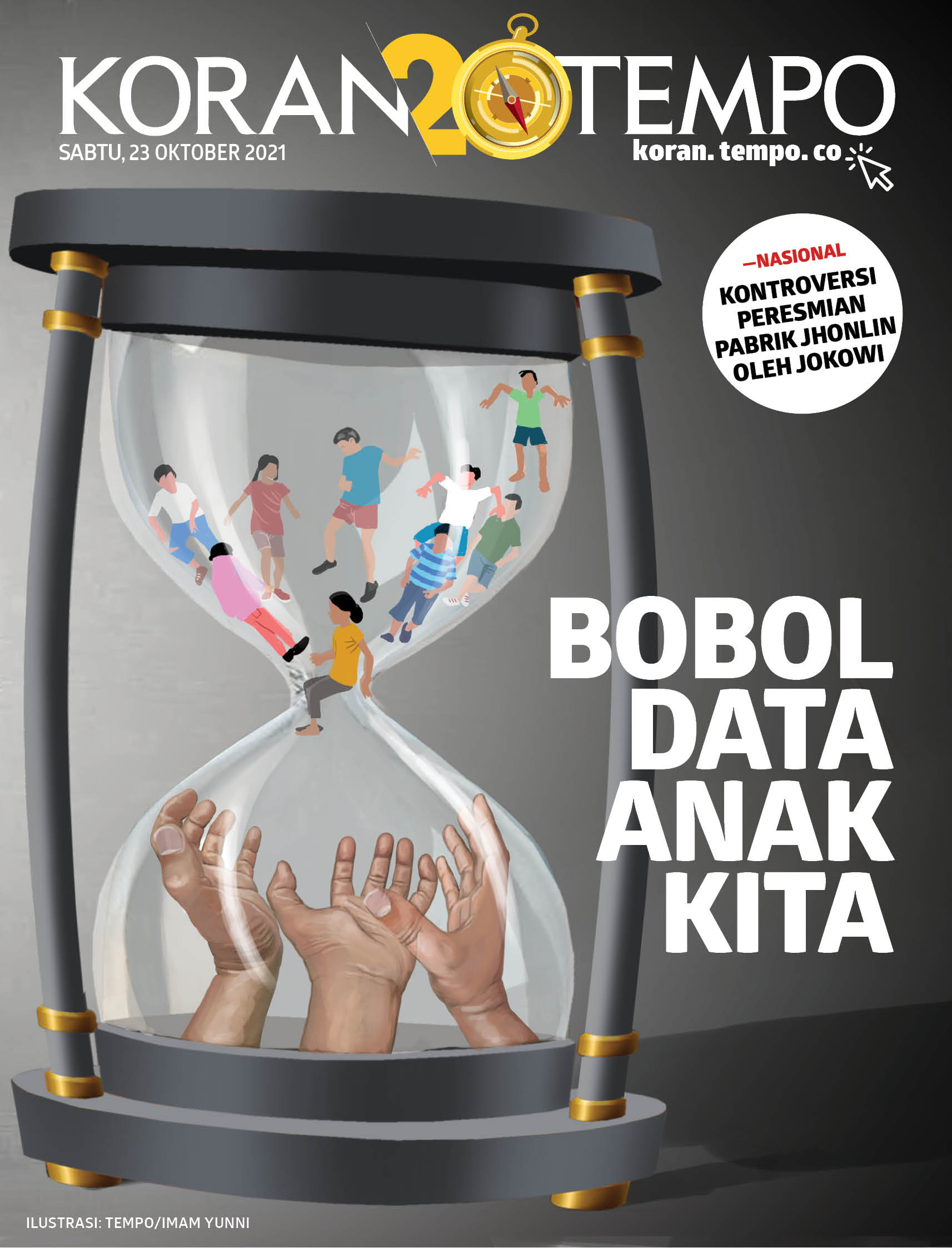 Cover Koran Tempo - Edisi 2021-10-23 -- Bobol Data Anak Kita