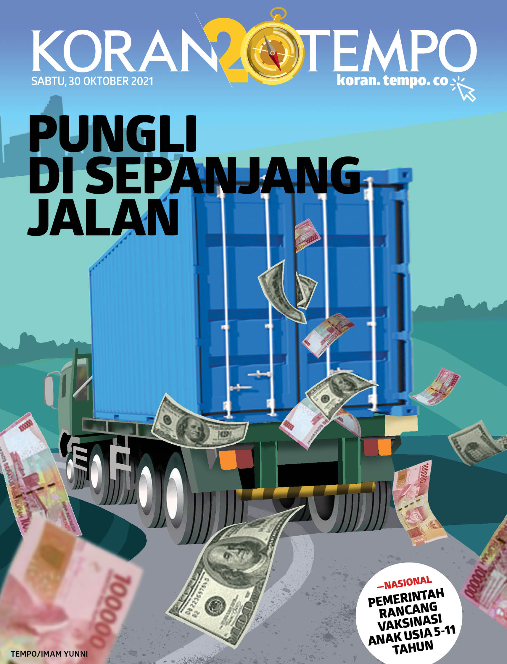 Cover Koran Tempo - Edisi 2021-10-30 -- Pungli di Sepanjang Jalan