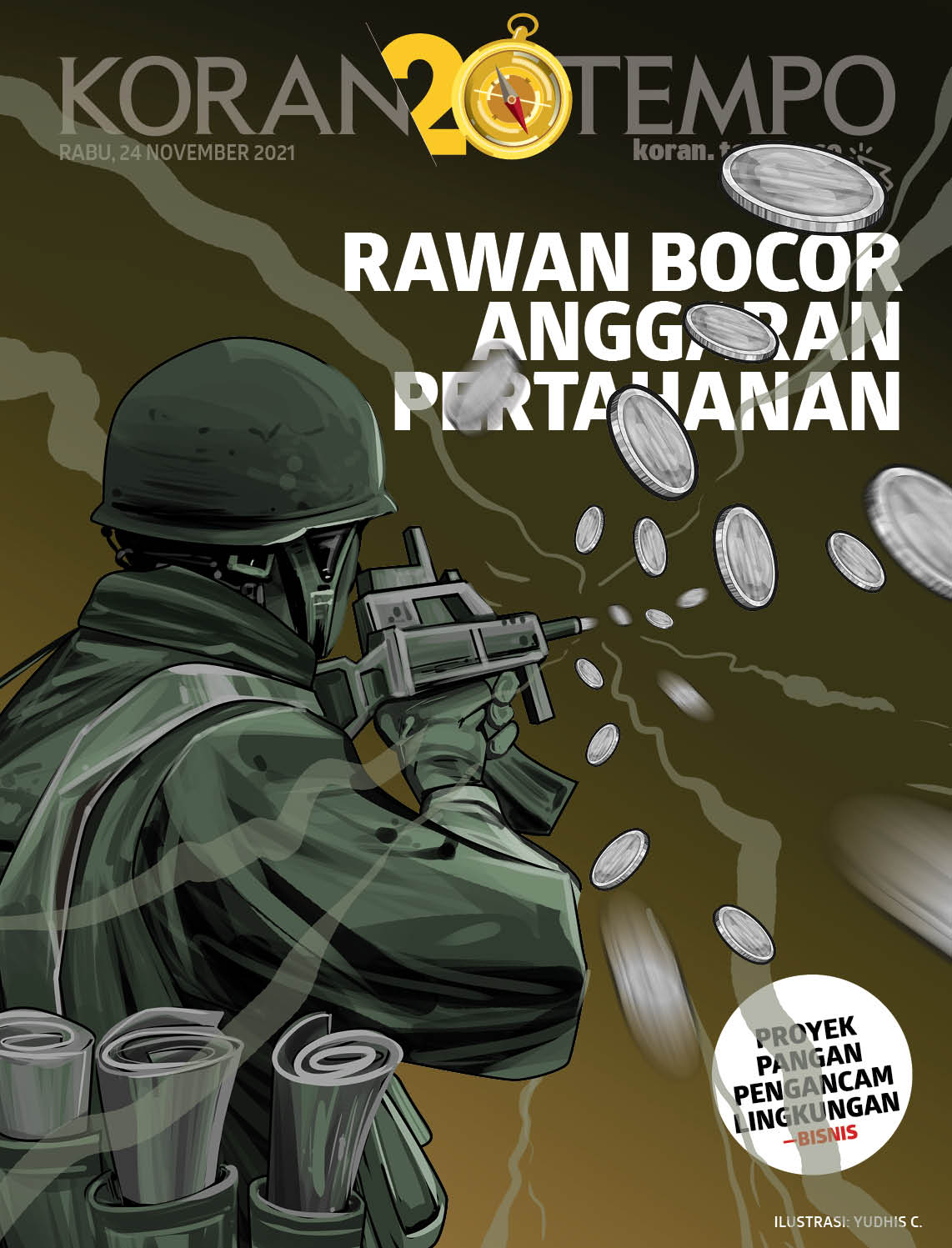 Cover Koran Tempo - Edisi 2021-11-24-Rawan Bocor Anggaran Pertahanan