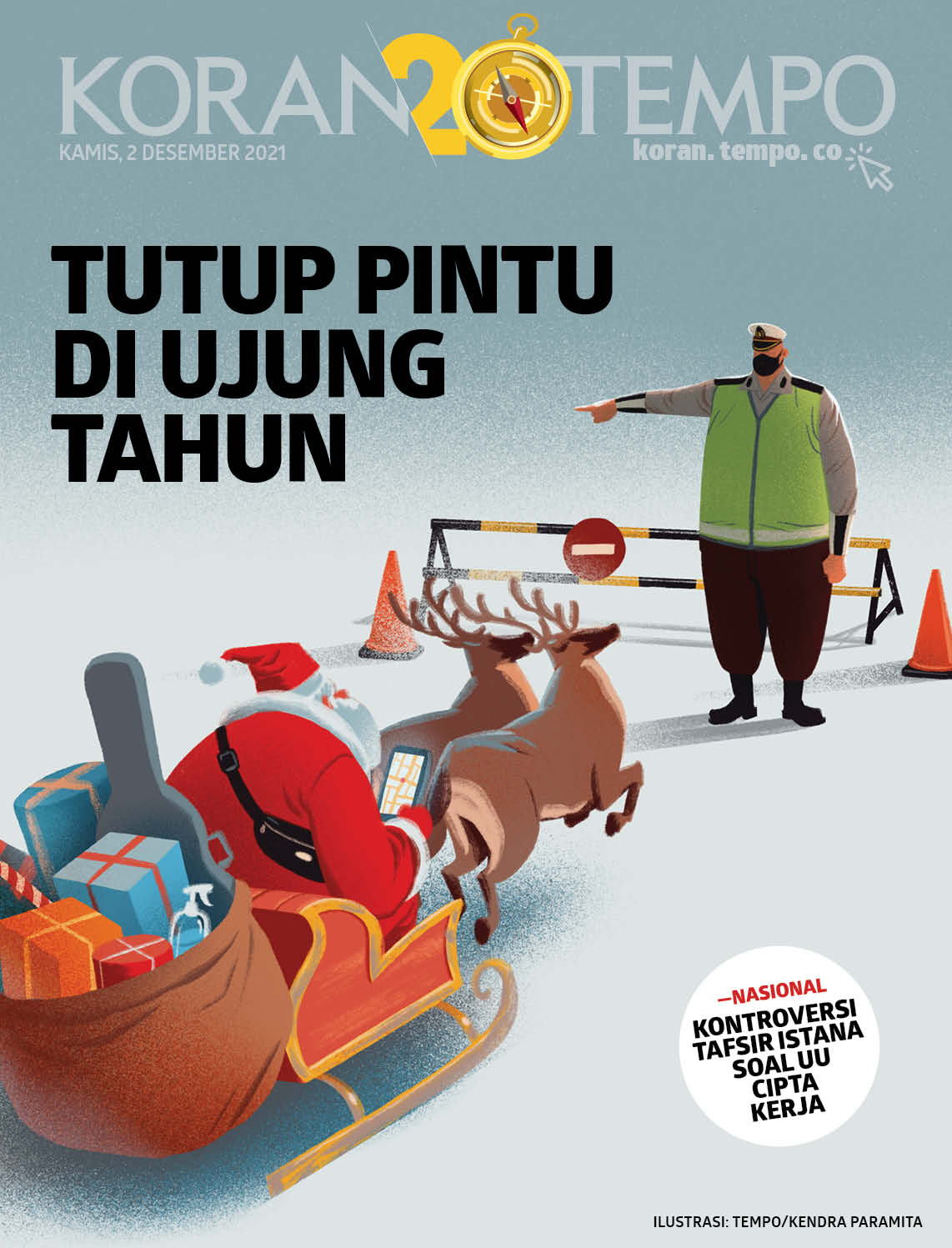 Cover Koran Tempo - Edisi 2021-12-02 -- Tutup Pintu di Ujung Tahun