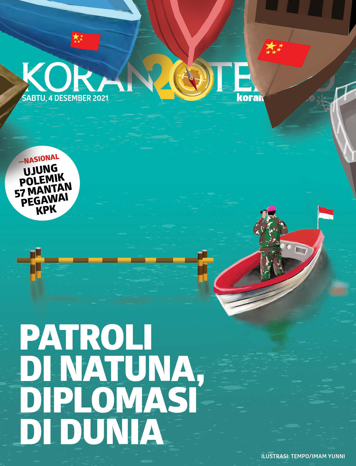 Cover Koran Tempo - Edisi 2021-12-04-Patroli di Natuna, Diplomasi di Dunia