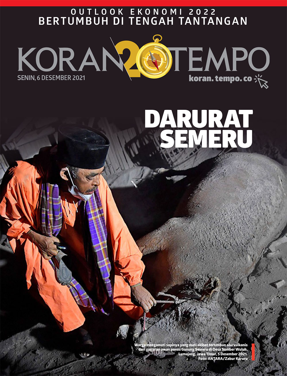 Cover Koran Tempo - Edisi 2021-12-06 -- Darurat Semeru