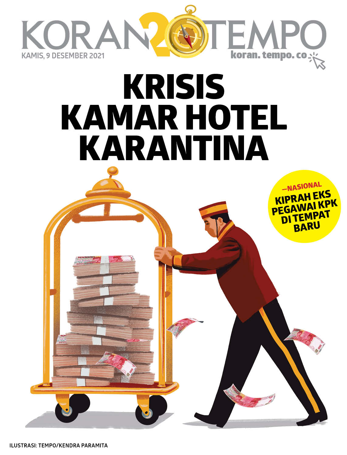 Cover Koran Tempo - Edisi 2021-12-09 -- Krisis Kamar Hotel Karantina