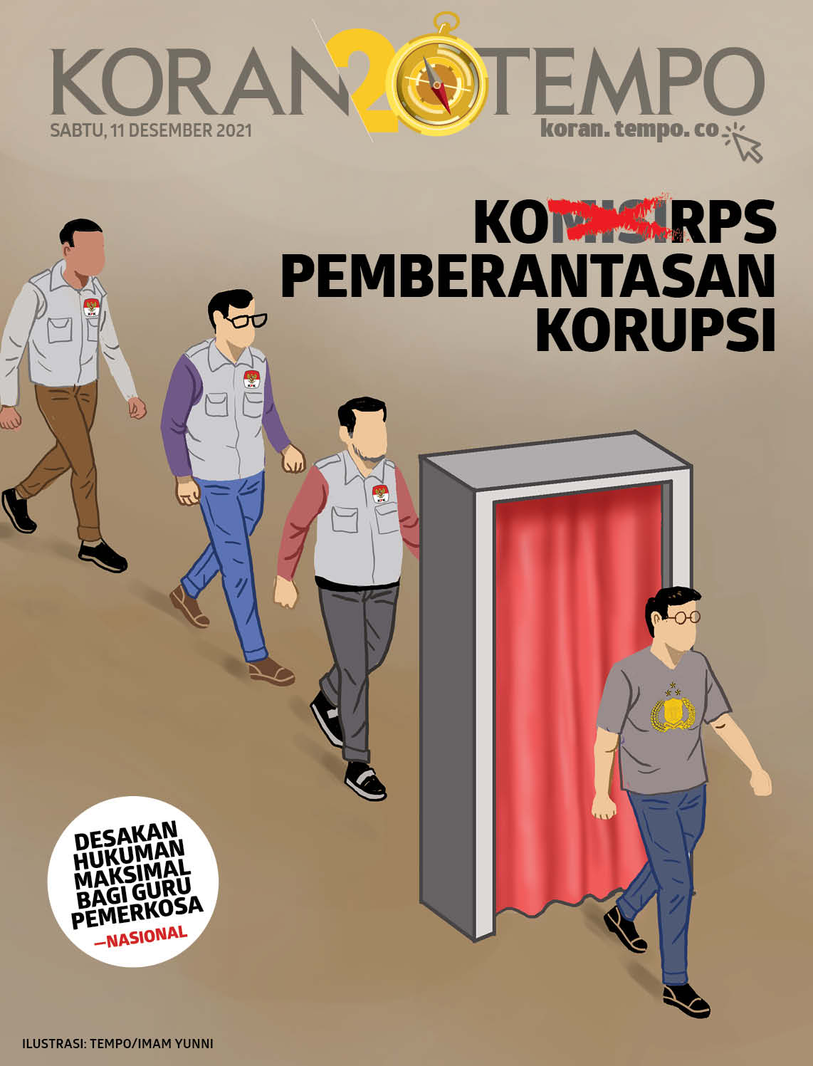Cover Koran Tempo - Edisi 2021-12-11 -- Korps Pemberantasan Korupsi