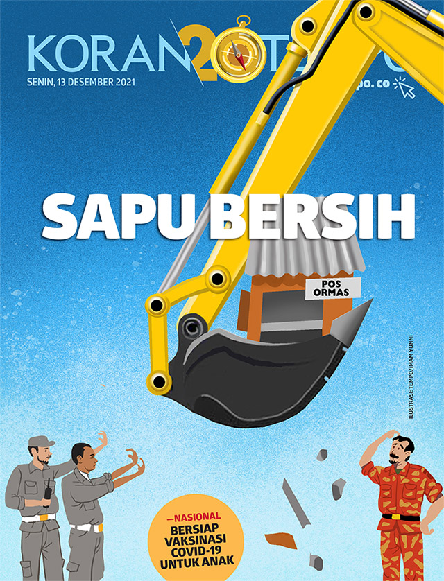 Cover Koran Tempo - Edisi 2021-12-13 -- Sapu Bersih Pos Ormas