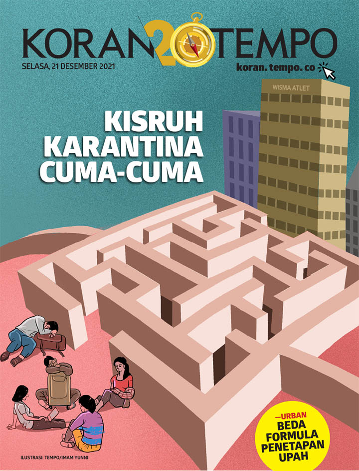 Cover Koran Tempo - Edisi 2021-12-21 - Kisruh Karantina Cuma-cuma