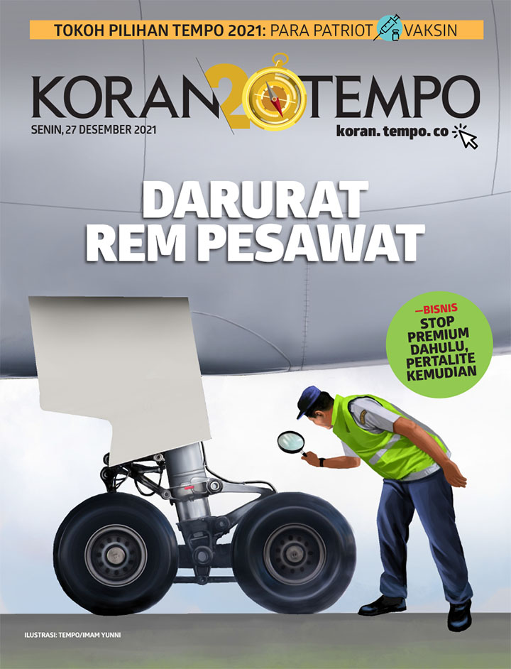 Cover Koran Tempo - Edisi 2021-12-27 --  Darurat Rem Pesawat