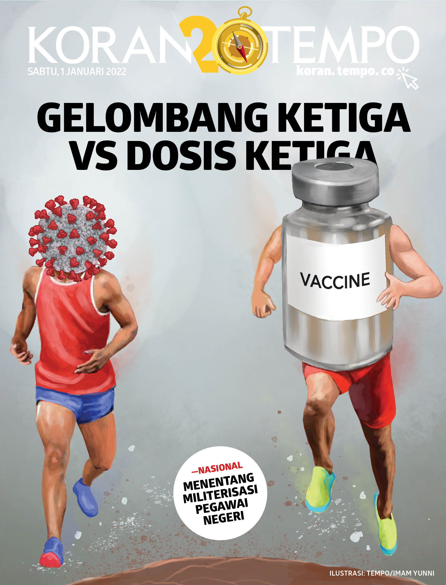 Cover Koran Tempo - Edisi 2022-01-01-Gelombang Ketiga vs Dosis Ketiga
