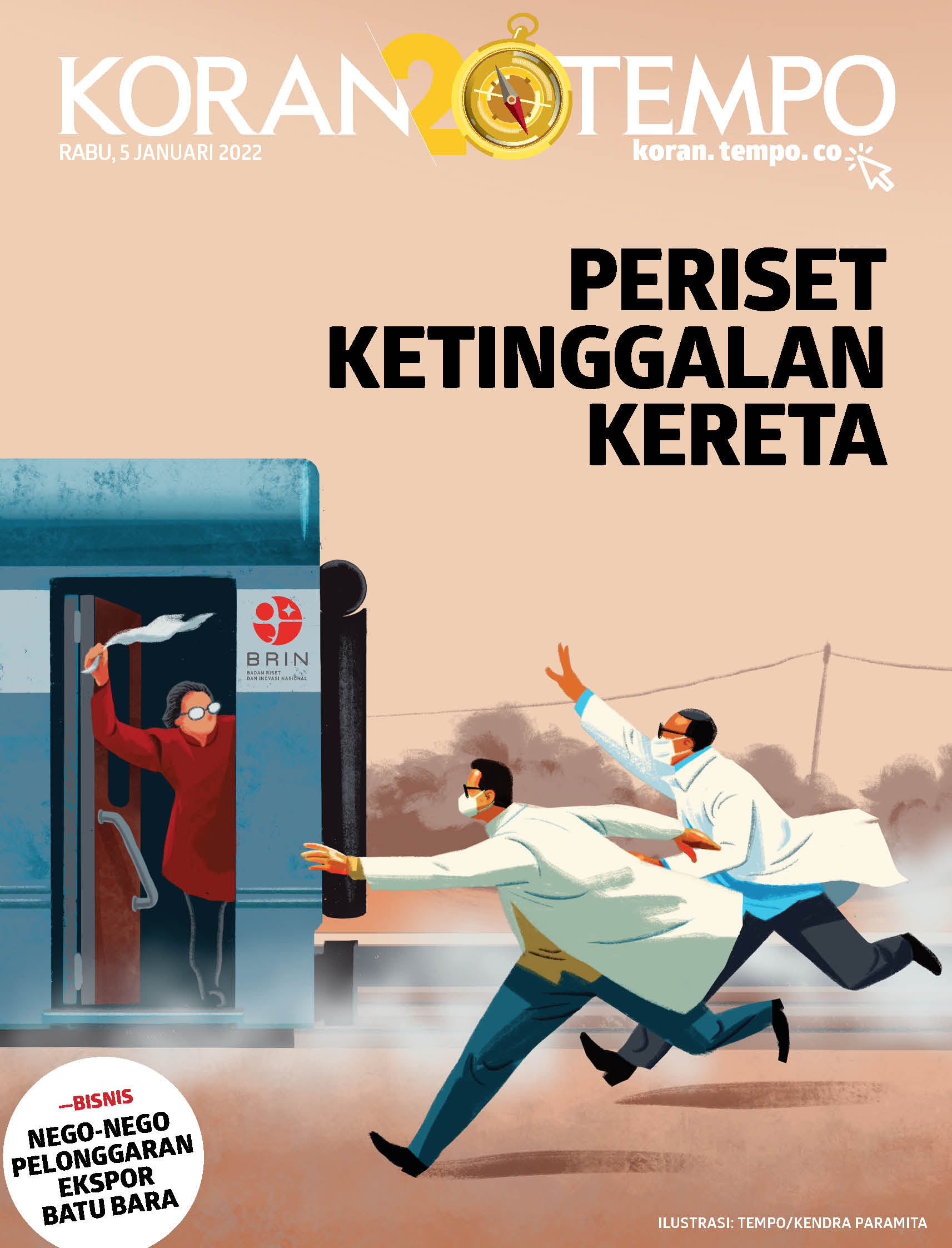 Cover Koran Tempo - Edisi 2022-01-05 -- Periset Ketinggalan Gerbong