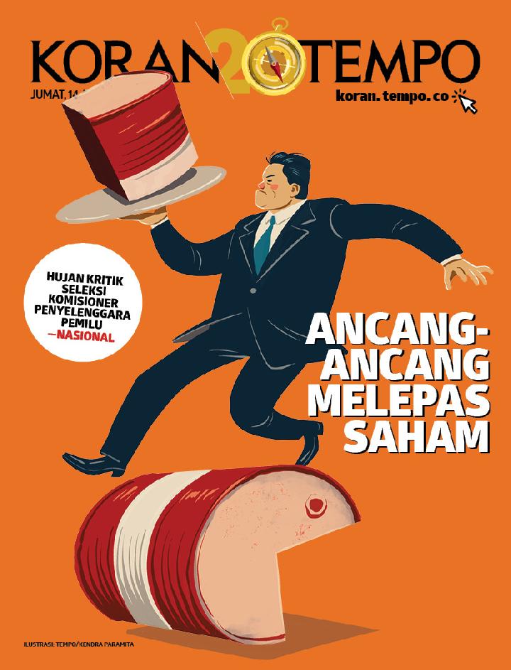 Cover Koran Tempo - Edisi 2022-01-14 -- Ancang-ancang Melepas Saham