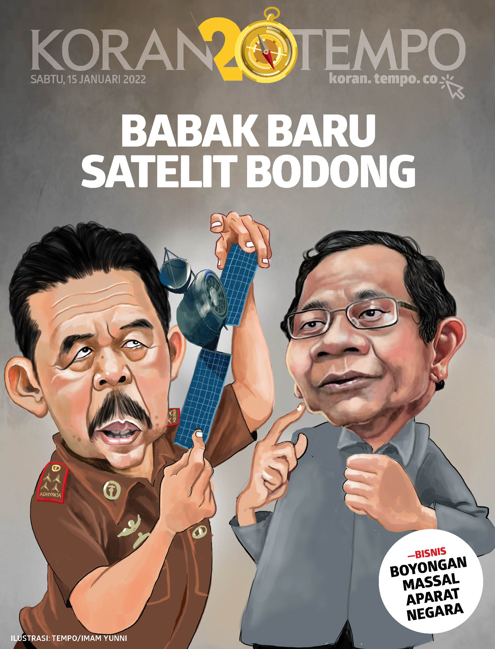 Cover Koran Tempo - Edisi 2022-01-15 -- Babak Baru Satelit Bodong