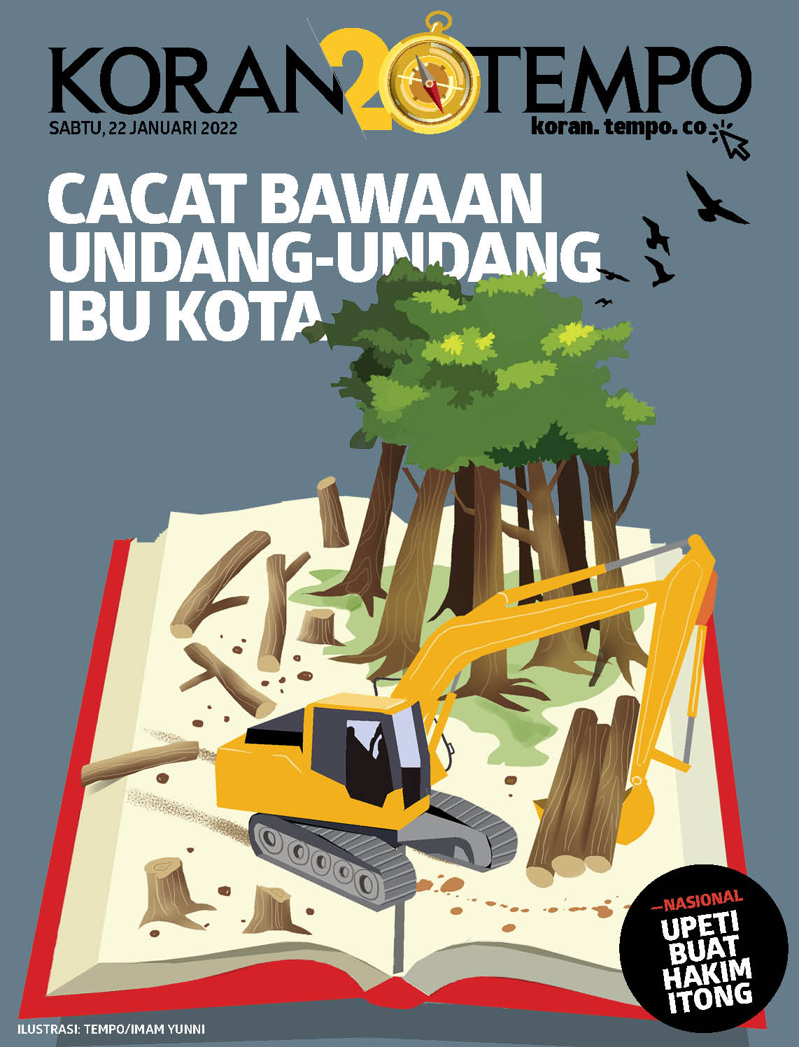 Cover Koran Tempo - Edisi 2022-01-22 -- Cacat Bawaan Undang-Undang Ibu Kota