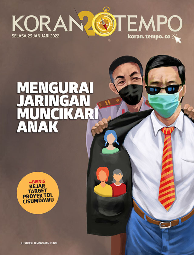 Cover Koran Tempo - Edisi 2022-01-25 - Mengurai Jaringan Muncikari Anak