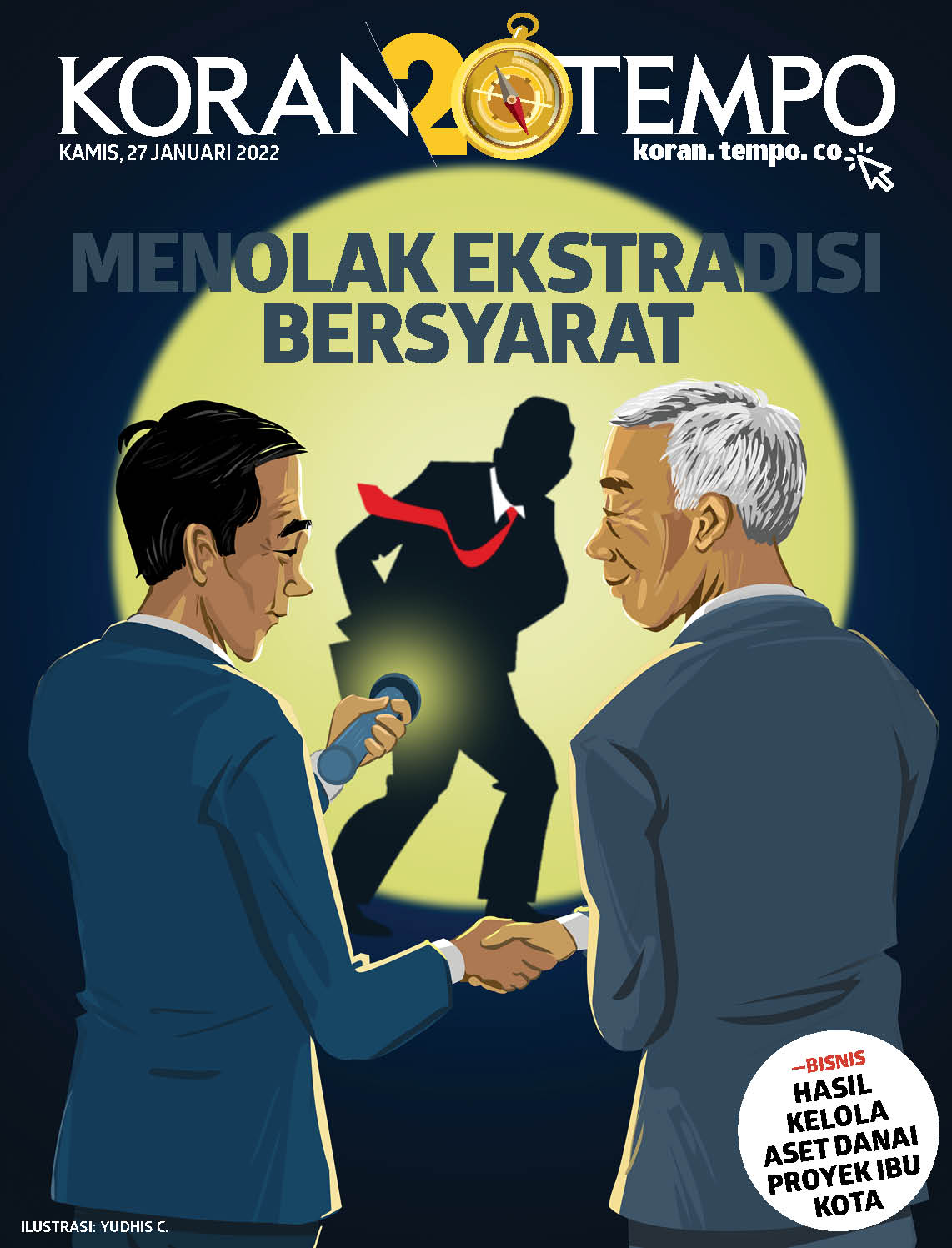 Cover Koran Tempo - Edisi 2022-01-27-Menolak Ekstradisi Bersyarat