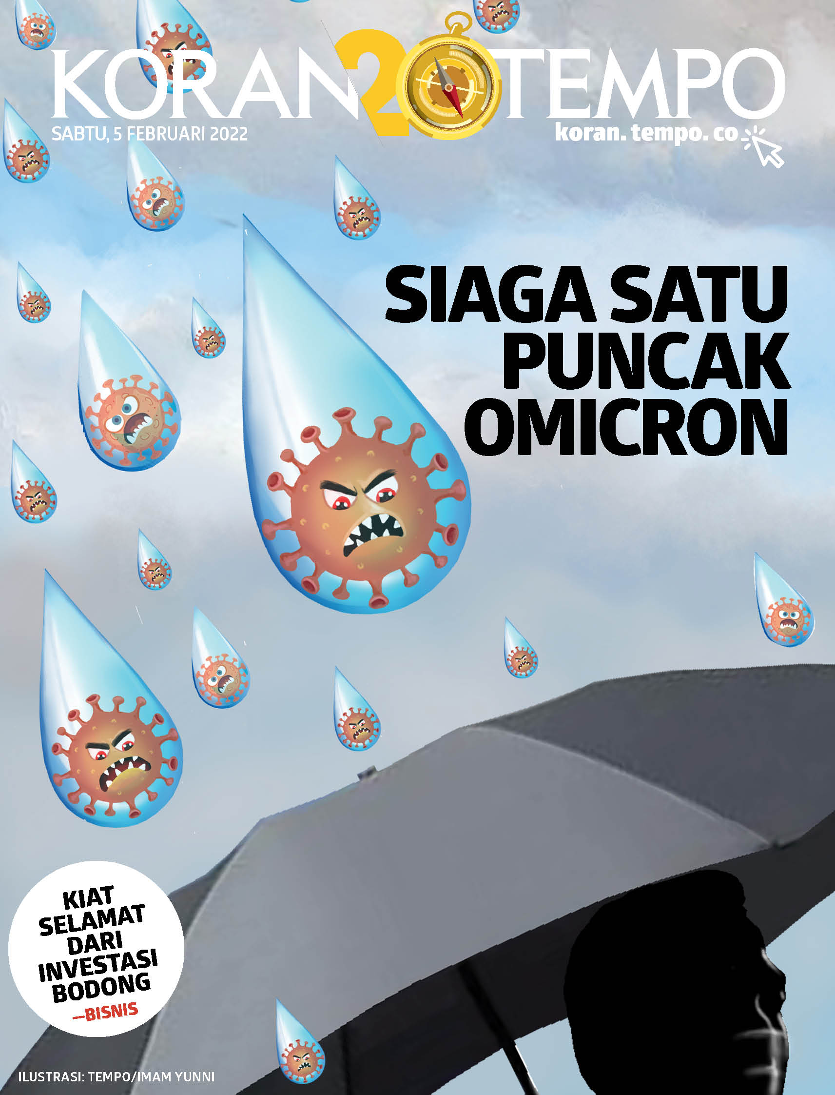 Cover Koran Tempo - Edisi 2022-02-05 -- Siaga Satu Puncak Omicron