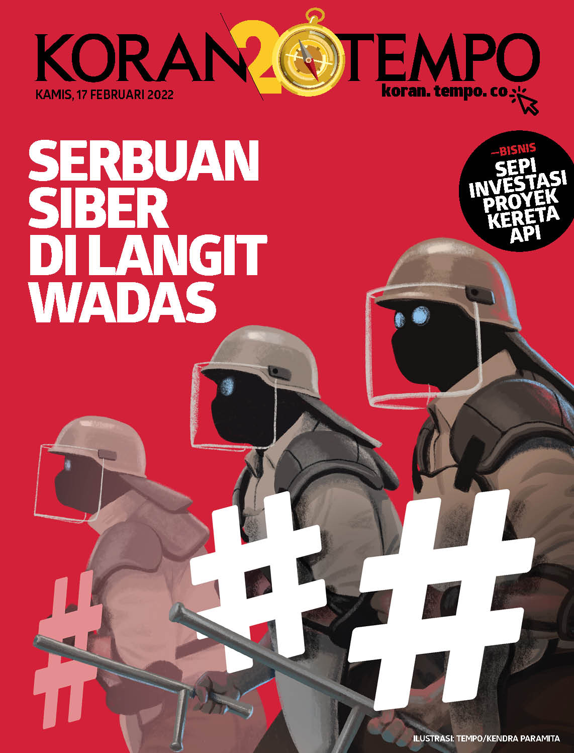 Cover Koran Tempo - Edisi 2022-02-17 -- Serbuan Siber di Langit Wadas
