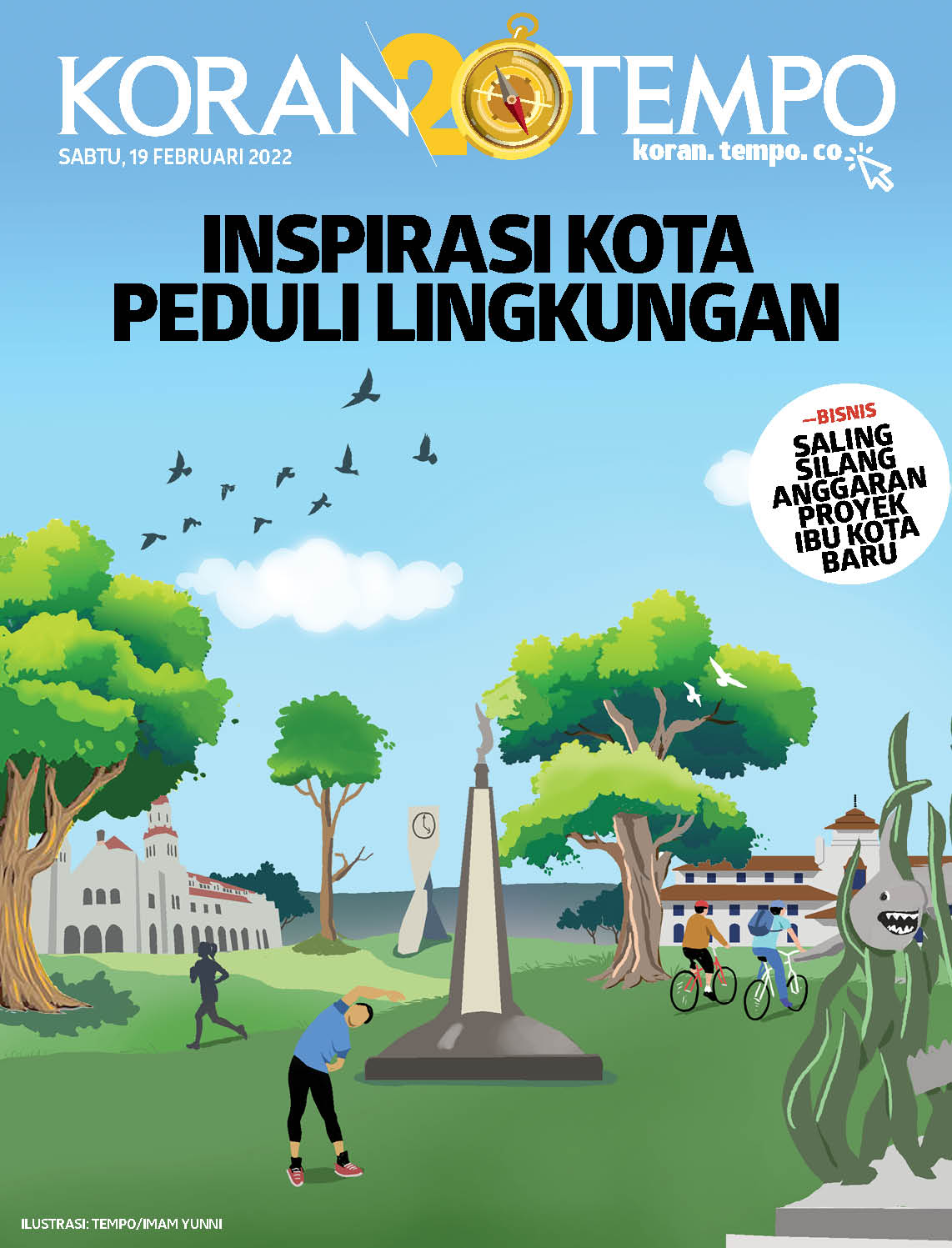 Cover Koran Tempo - Edisi 2022-02-19 -- Inspirasi Kota Peduli Lingkungan