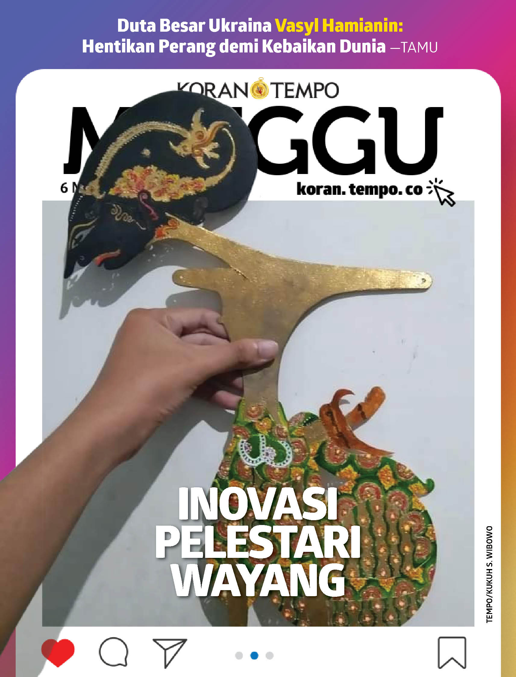 Cover Koran Tempo - Edisi 2022-03-06 -- Inovasi Pelestari Wayang