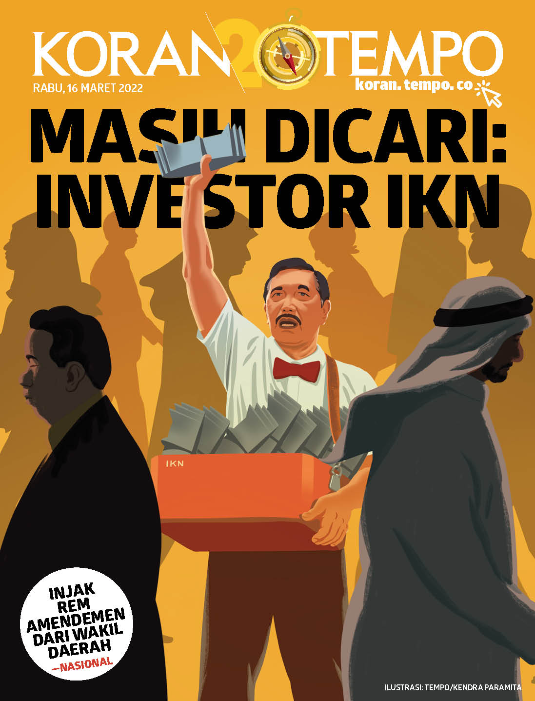 Cover Koran Tempo - Edisi 2022-03-16 -- Masih Dicari: Investor IKN