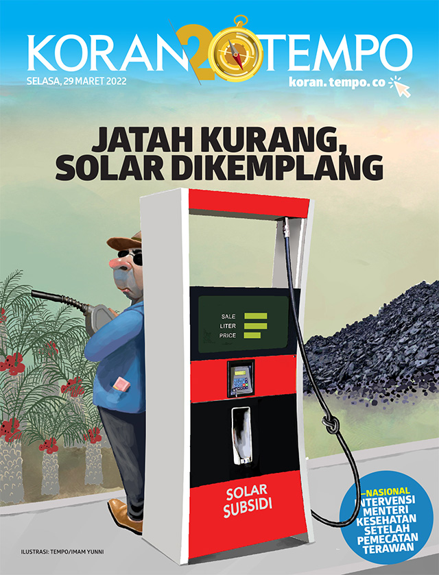 Cover Koran Tempo - Edisi 2022-03-29 -- Jatah Kurang Solar Dikemplang
