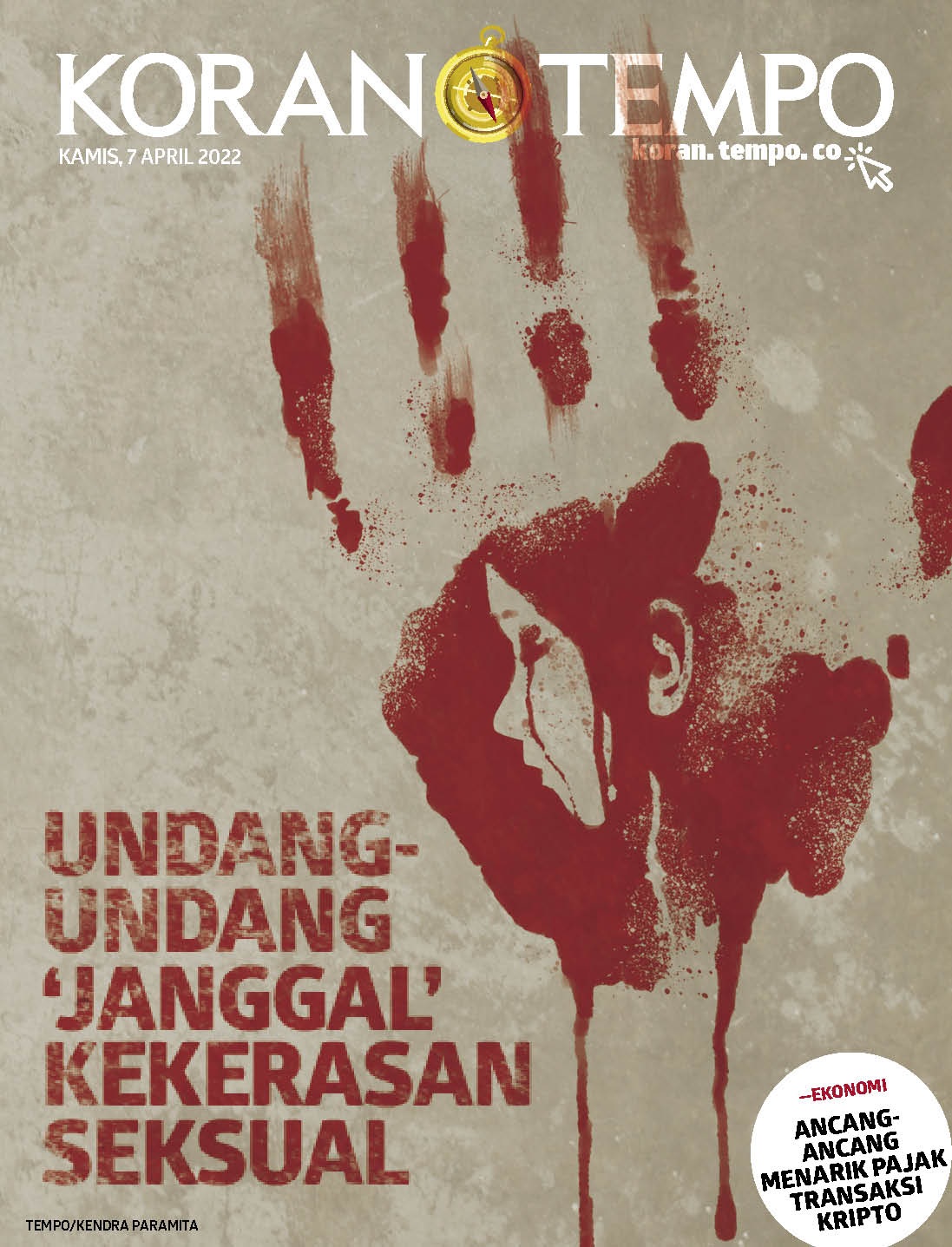 Cover Koran Tempo - Edisi 2022-04-07 -- Undang-undang Janggal Kekerasan Seksual