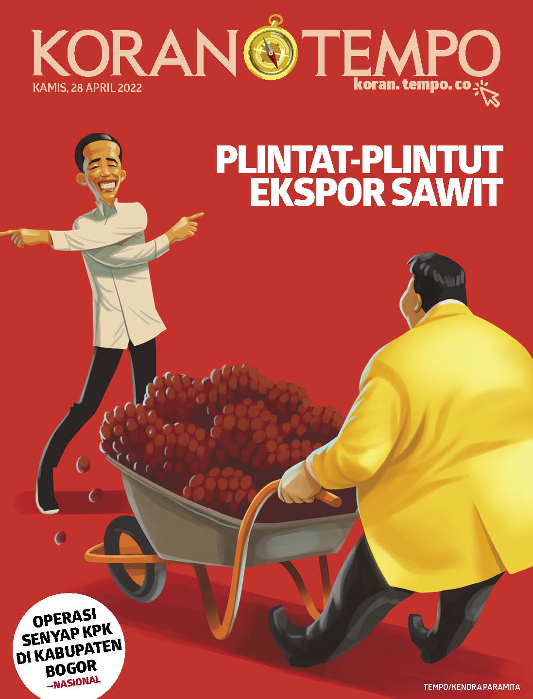 Cover Koran Tempo - Edisi 2022-04-28 -- Plintat-Plintut Ekspor Sawit