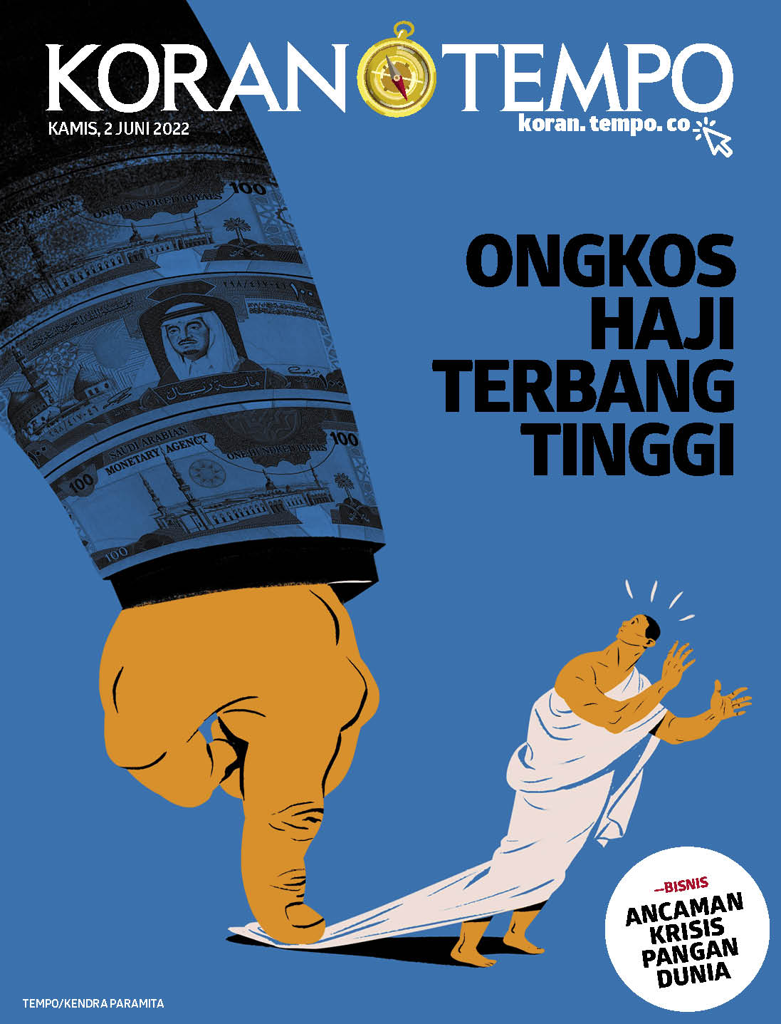 Cover Koran Tempo - Edisi 2022-06-02-Ongkos Haji Terbang Tinggi