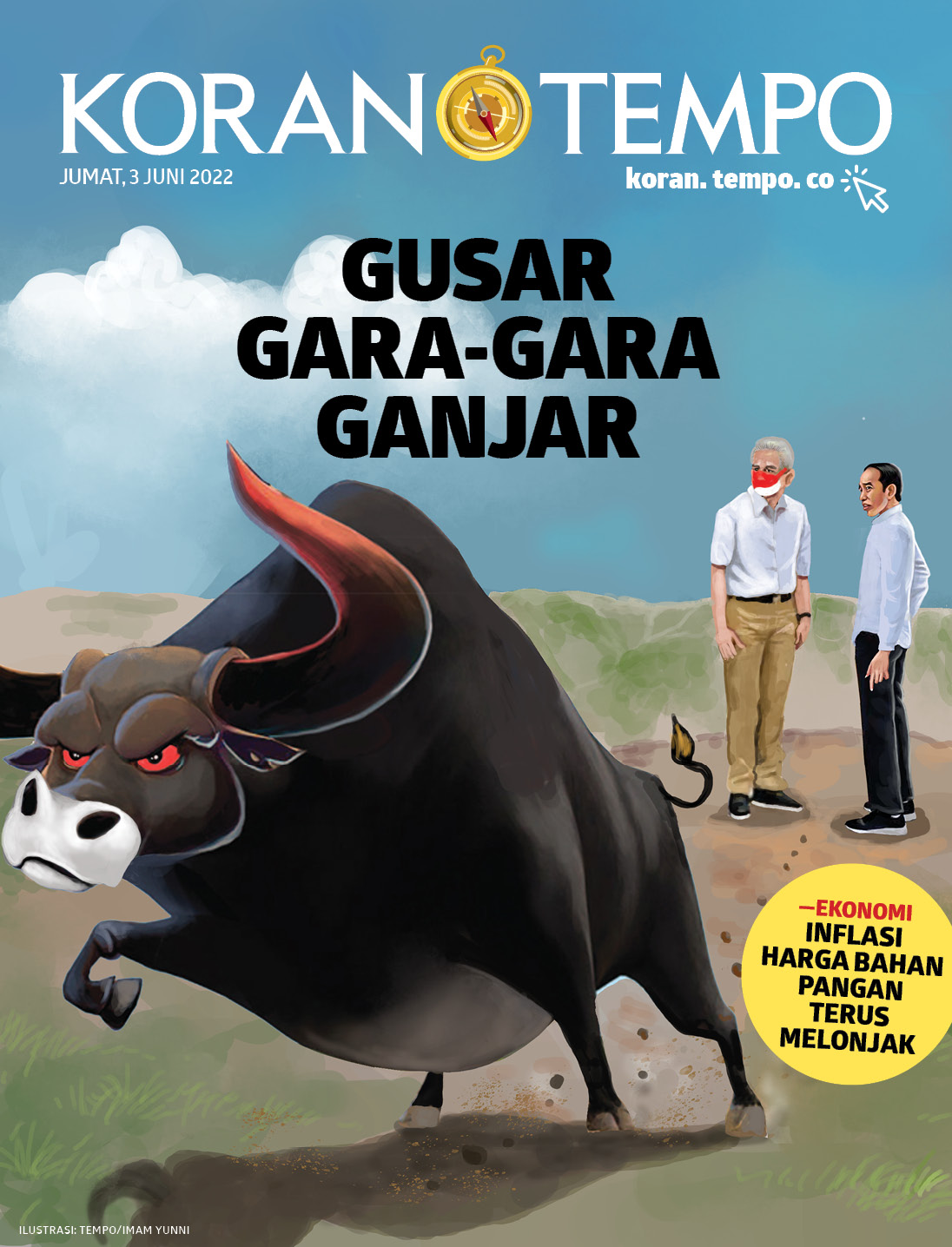 Cover Koran Tempo - Edisi 2022-06-03-Gusar Gara-gara Ganjar