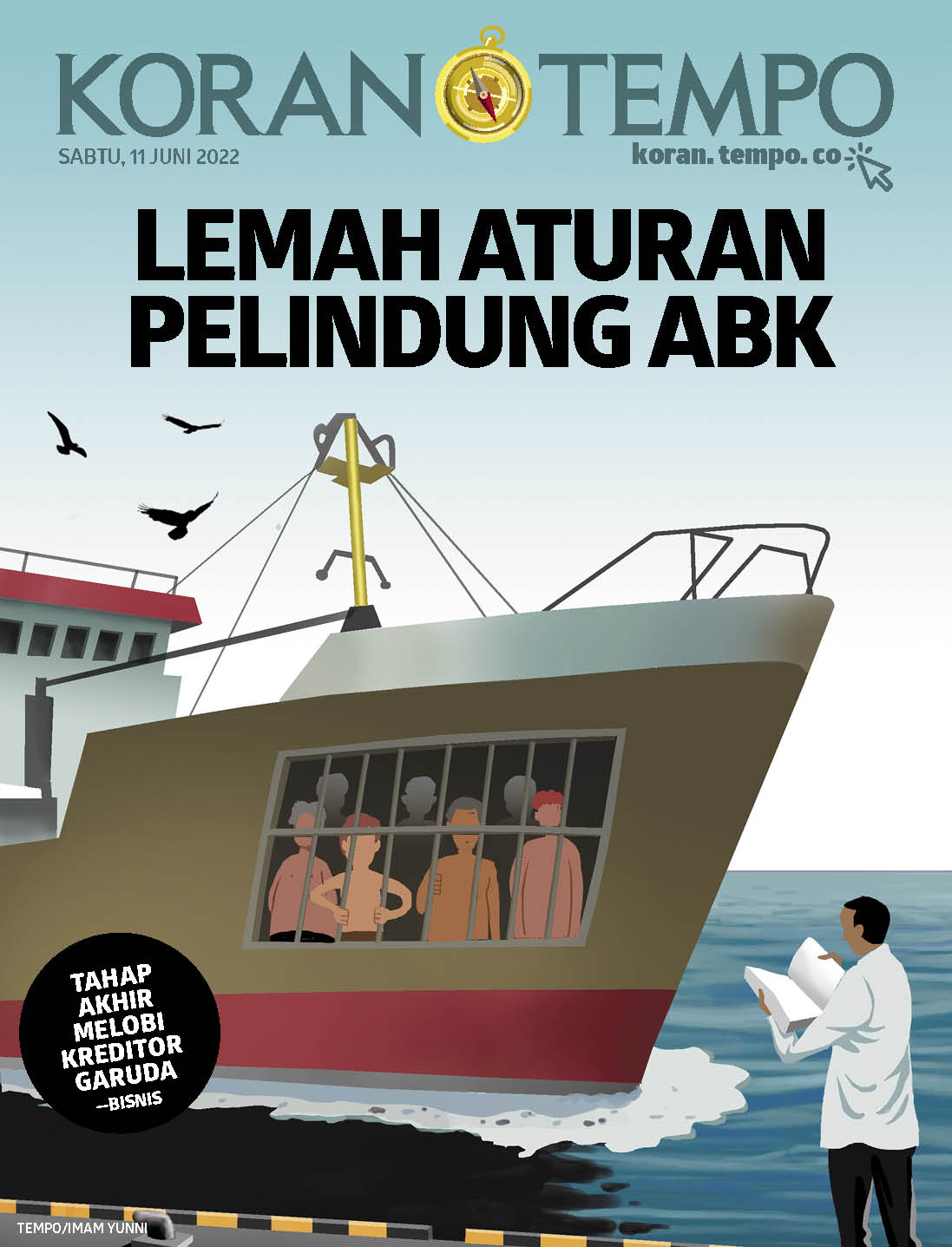 Cover Koran Tempo - Edisi 2022-06-11-Lemah Aturan Pelindung ABK