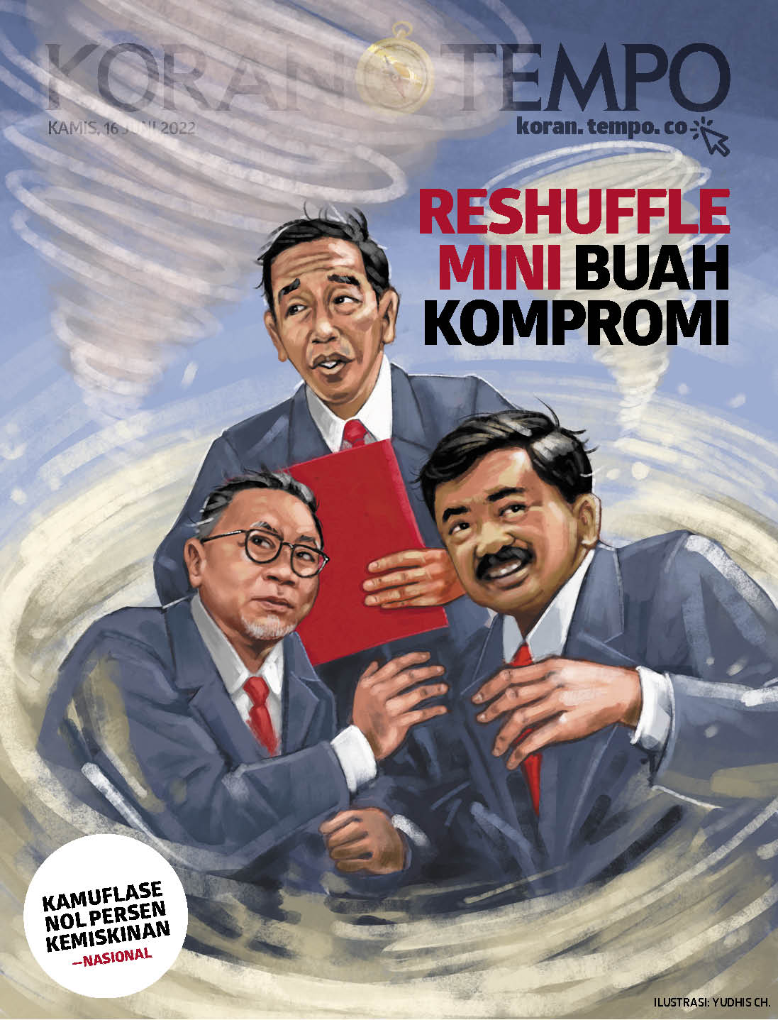 Cover Koran Tempo - Edisi 2022-06-16 -- Reshuflle Mini Buah Kompromi