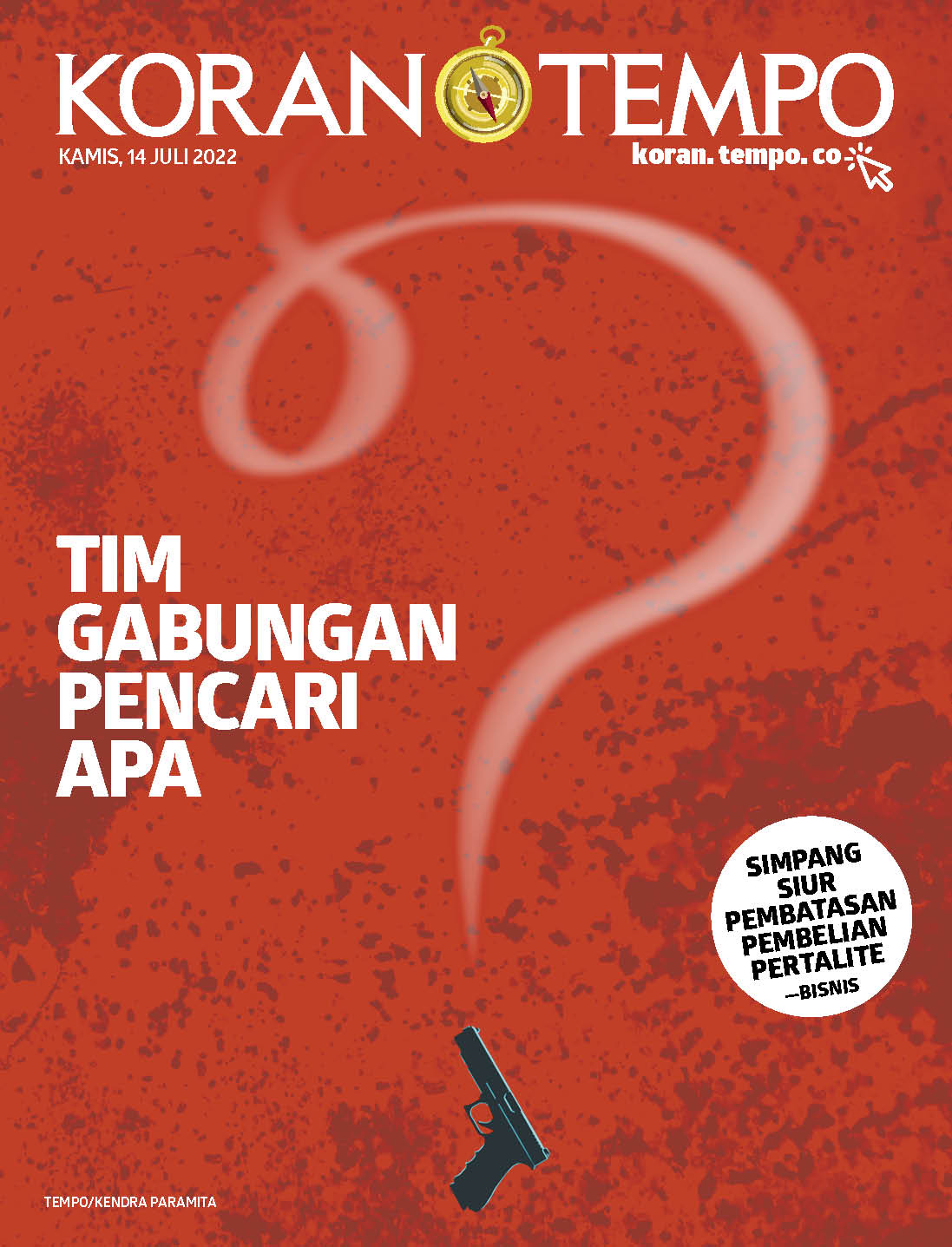 Cover Koran Tempo - Edisi 2022-07-14 -- Tim Gabungan Pencari Apa