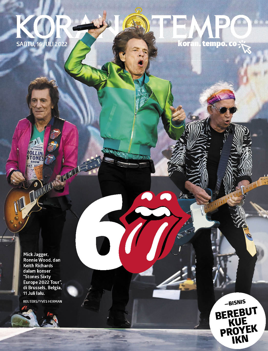 Cover Koran Tempo - Edisi 2022-07-16 -- The Rolling Stones Terus Bergema