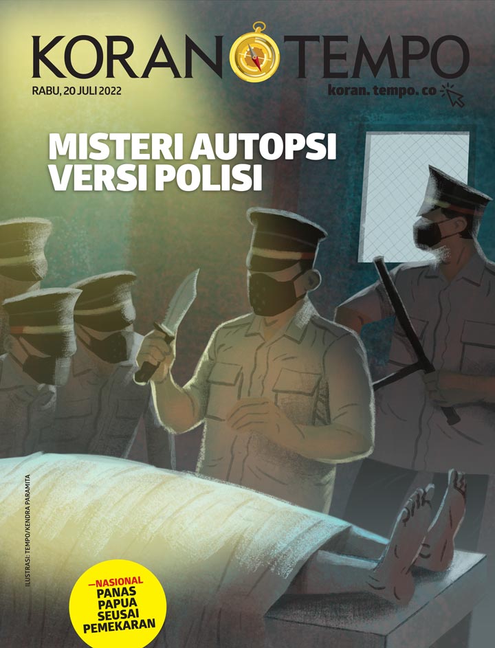 Cover Koran Tempo - Edisi 2022-07-20 -- Misteri Autopsi Versi Polisi
