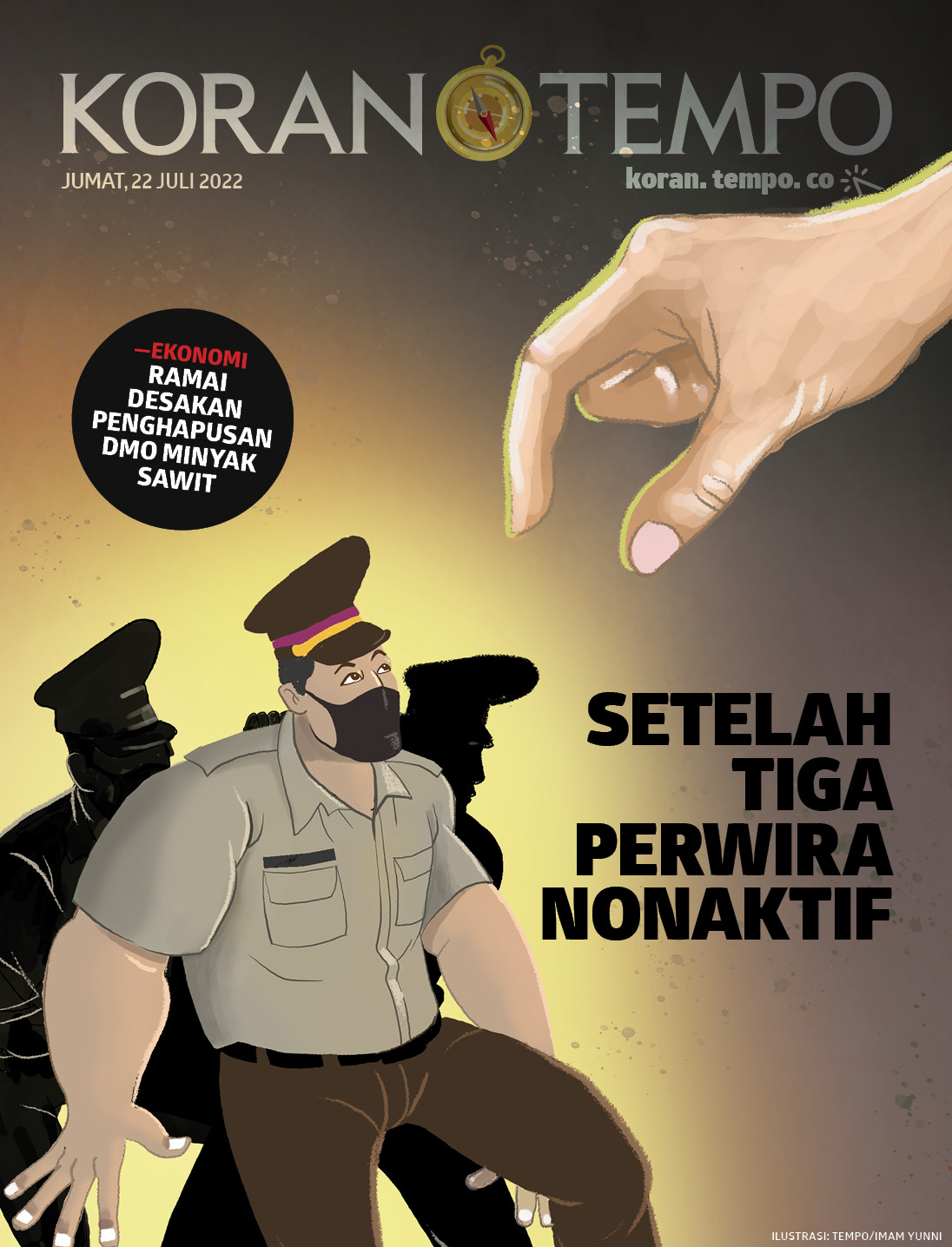 Cover Koran Tempo - Edisi 2022-07-22 - Setelah Tiga Perwira Nonaktif