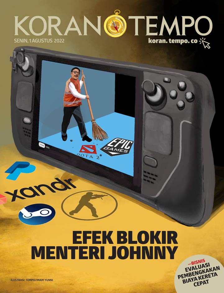 Cover Koran Tempo - Edisi 2022-08-01 -- Efek Blokir Menteri Johnny