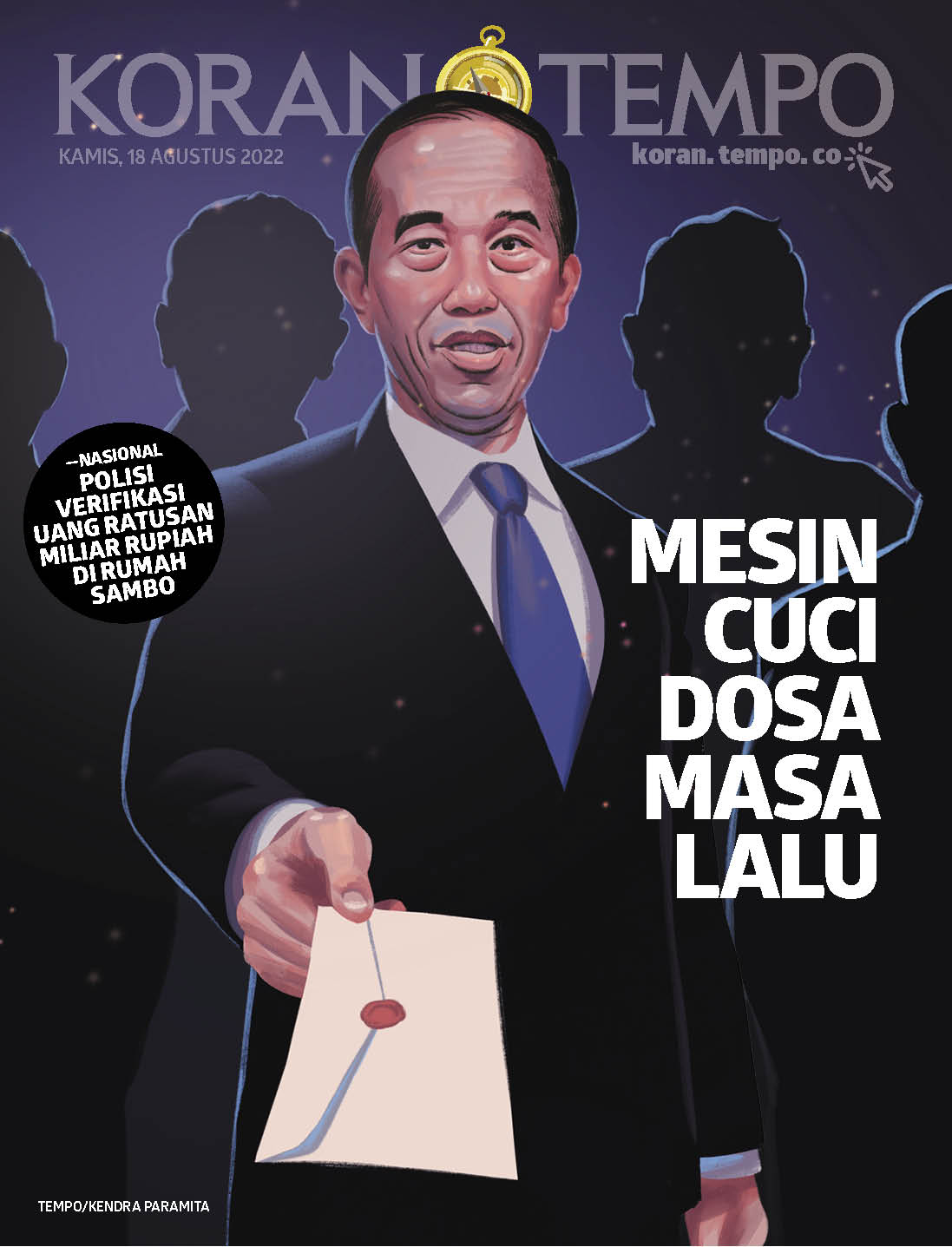 Cover Koran Tempo - Edisi 2022-08-18 -- Mesin Cuci Dosa Masa Lalu