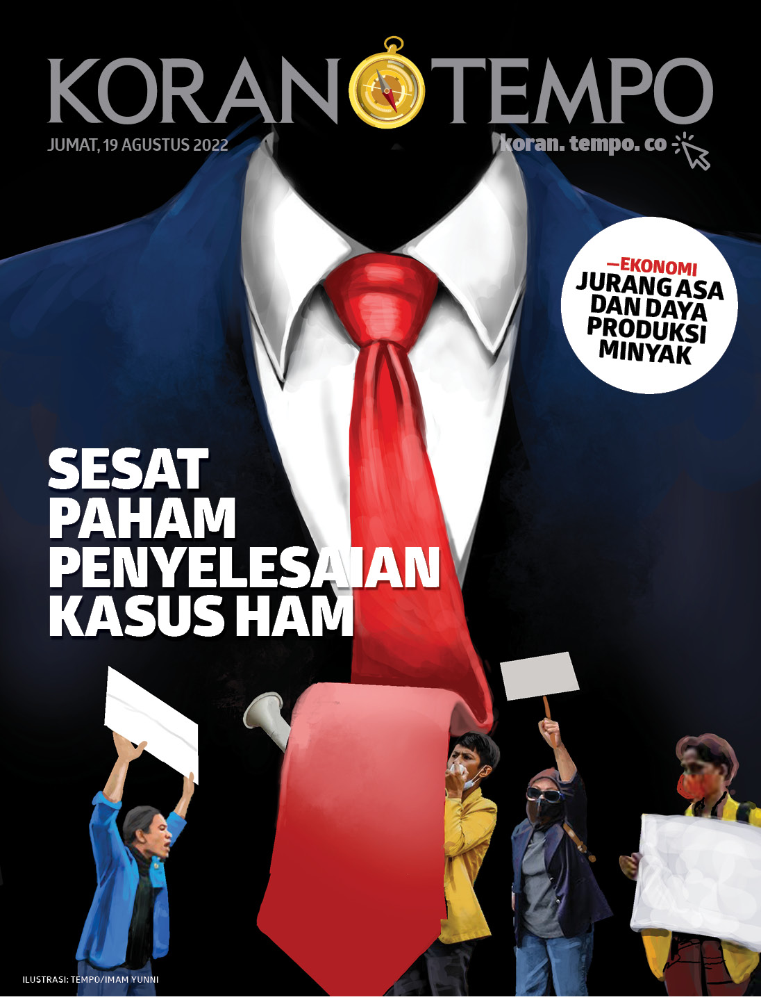 Cover Koran Tempo - Edisi 2022-08-19 -- Sesat Paham Penyelesaian Kasus HAM