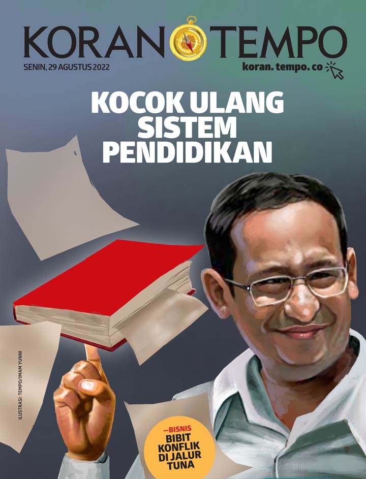 Cover Koran Tempo - Edisi 2022-08-29 -- Kocok Ulang Sistem Pendidikan Nasional